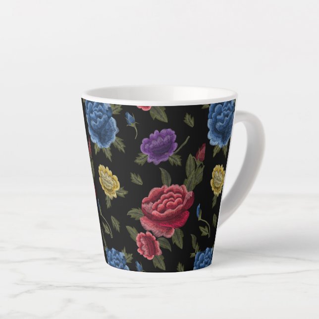 Flowers  latte mug (Right Angle)