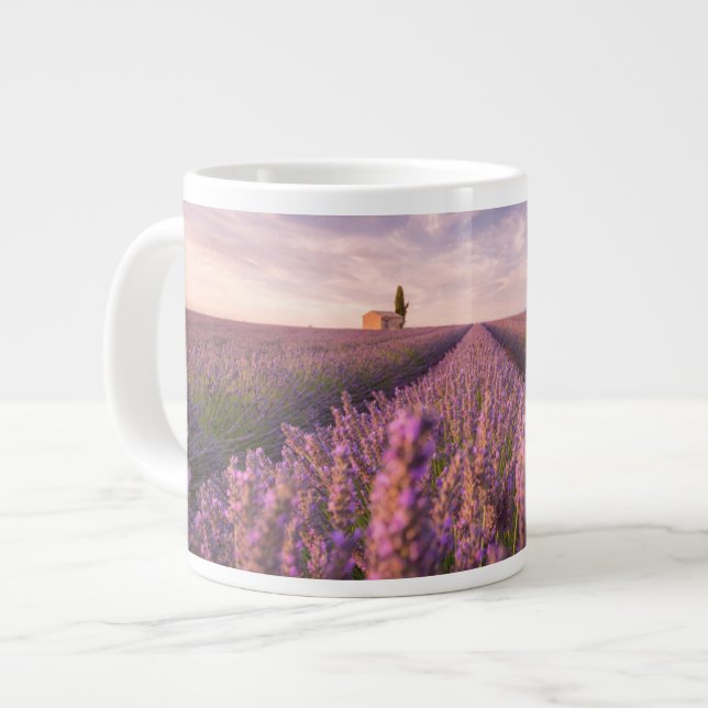 Flowers | Lavender Southern France Large Coffee Mug (Front Left)