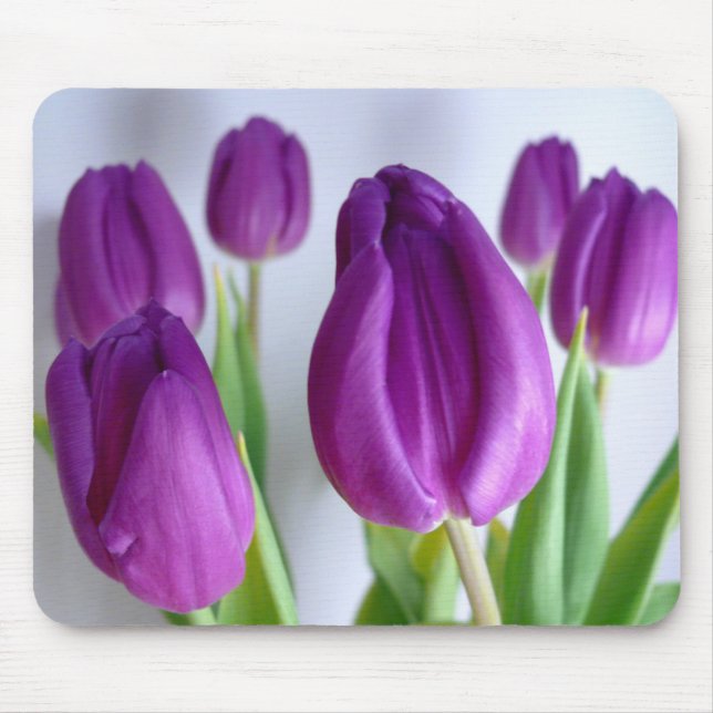 FLOWERS: Lavender Tulips Mouse Pad (Front)