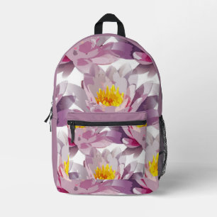 Flowers Lavender White Backpack