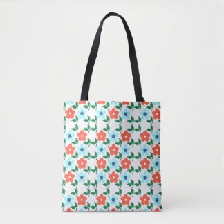 Flowers & Leaf All Over Tote Bag