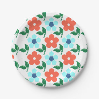 Flowers & Leaf Paper Plates