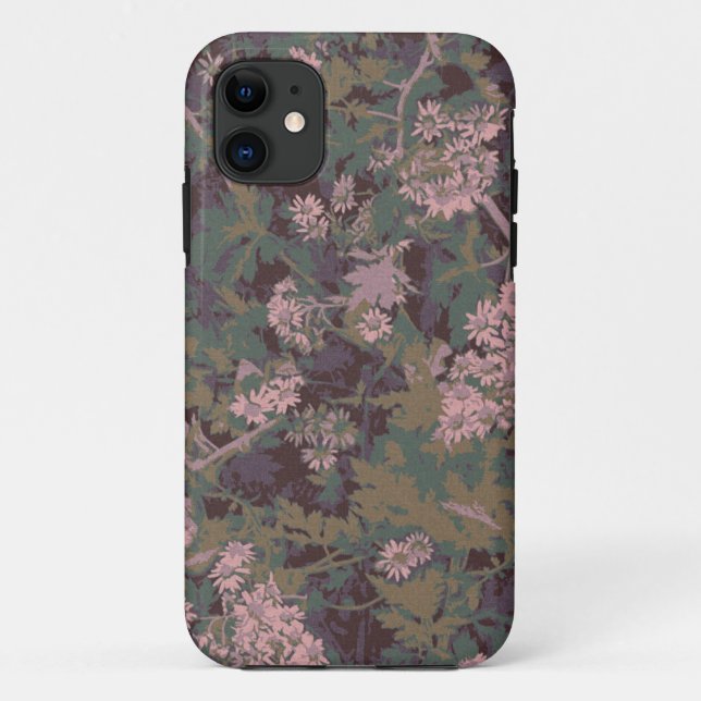 Flowers, leafs, and camouflage Case-Mate iPhone case (Back)