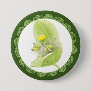 Flowers lilies 7.5 cm round badge