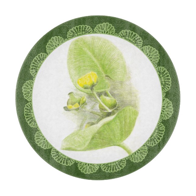 Flowers lilies cutting board (Front)