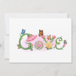 Flowers Love Thank You Card