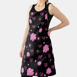 Flowers Love Valentine Pattern Throw Pillow Apron