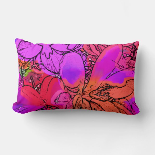 FLOWERS LUMBAR CUSHION (Front)