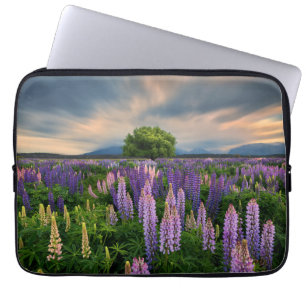 Flowers Lupine Field in New Zealand Laptop Sleeve