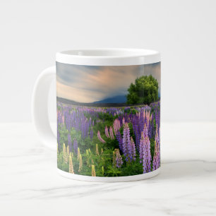 Flowers Lupine Field in New Zealand Large Coffee Mug