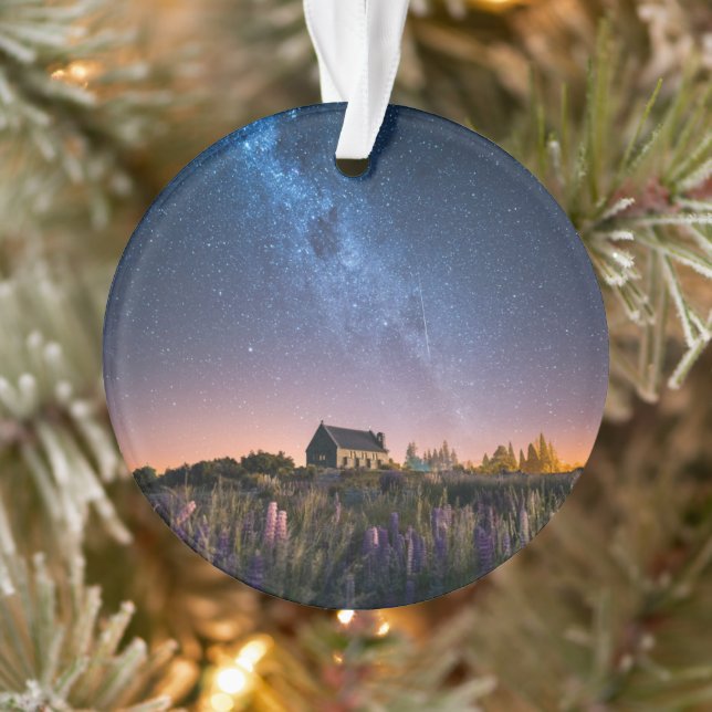 Flowers | Lupines Blooming Lake Tekapo New Zealand Ornament (Tree)