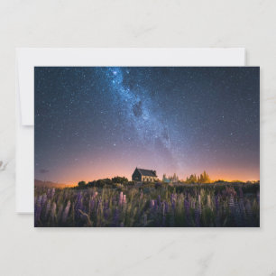 Flowers   Lupines Blooming Lake Tekapo New Zealand Thank You Card