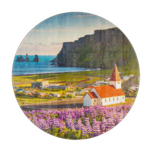 Flowers Lupines in Bloom Southern Iceland Cutting Board