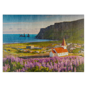 Flowers Lupines in Bloom Southern Iceland Cutting Board
