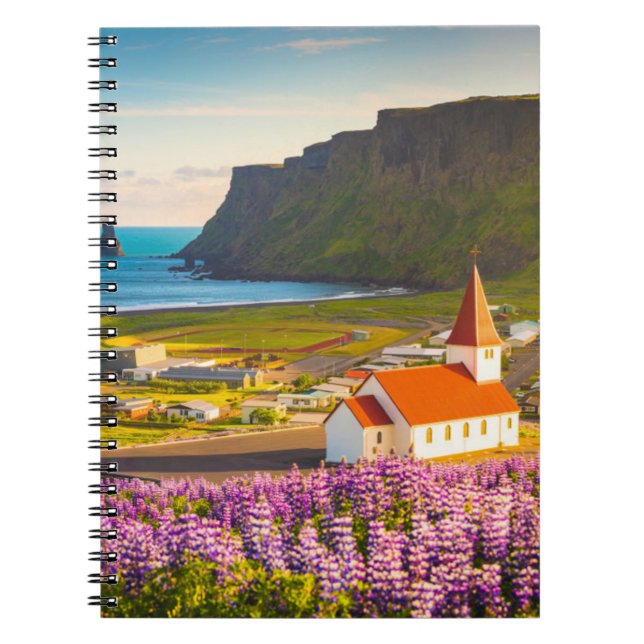 Flowers | Lupines in Bloom Southern Iceland Notebook (Front)