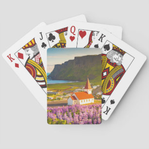 Flowers   Lupines in Bloom Southern Iceland Playing Cards