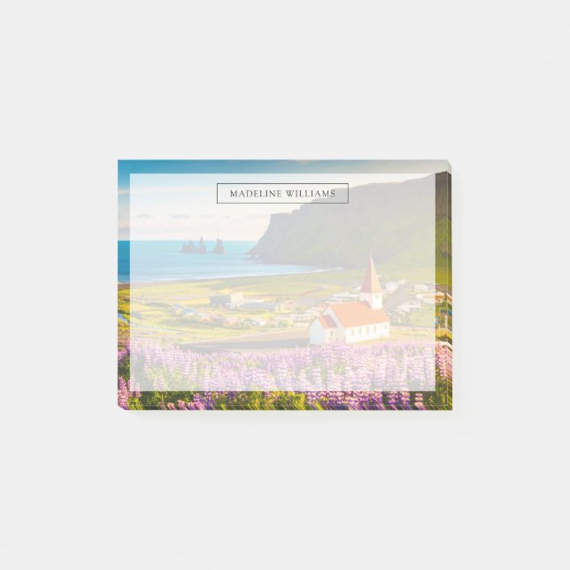 Flowers | Lupines in Bloom Southern Iceland Post-it Notes (Front)