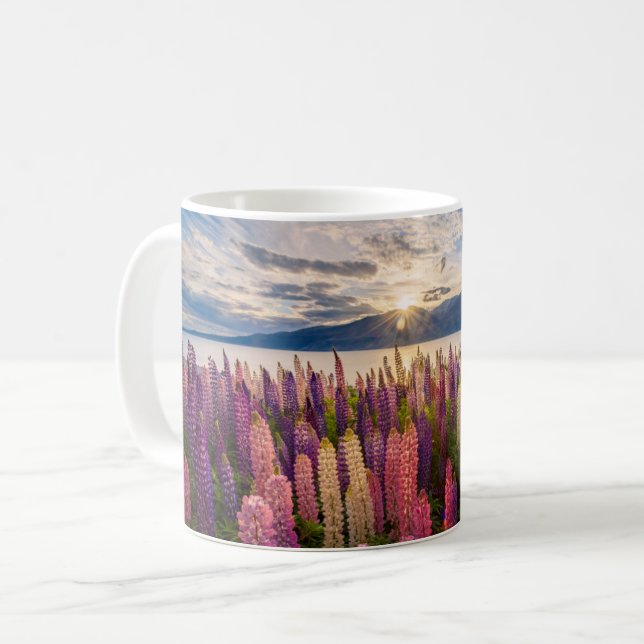 Flowers | Lupines New Zealand Coffee Mug (Front Left)