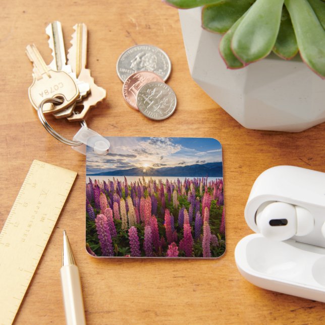 Flowers | Lupines New Zealand Key Ring (Desk)
