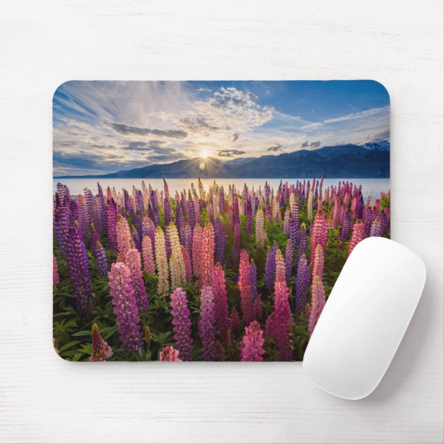 Flowers | Lupines New Zealand Mouse Pad (With Mouse)