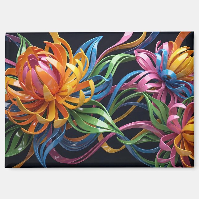 Flowers made of light magnet (Front)