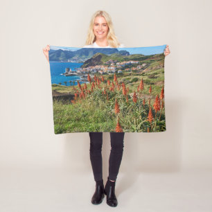 Flowers Madeira Island Portugal Fleece Blanket