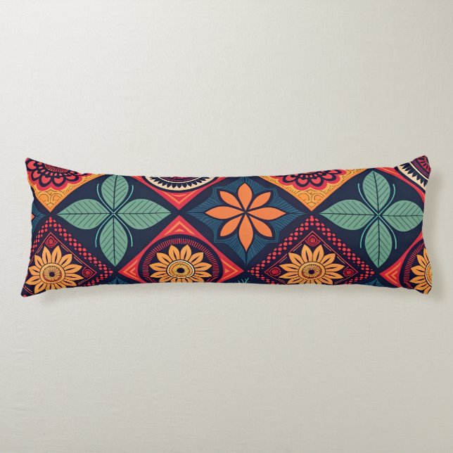 Flowers Magic Pattern Body Cushion (Front)