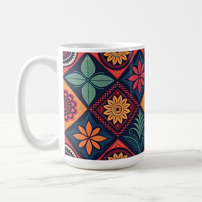 Flowers Magic Pattern Coffee Mug (Left)