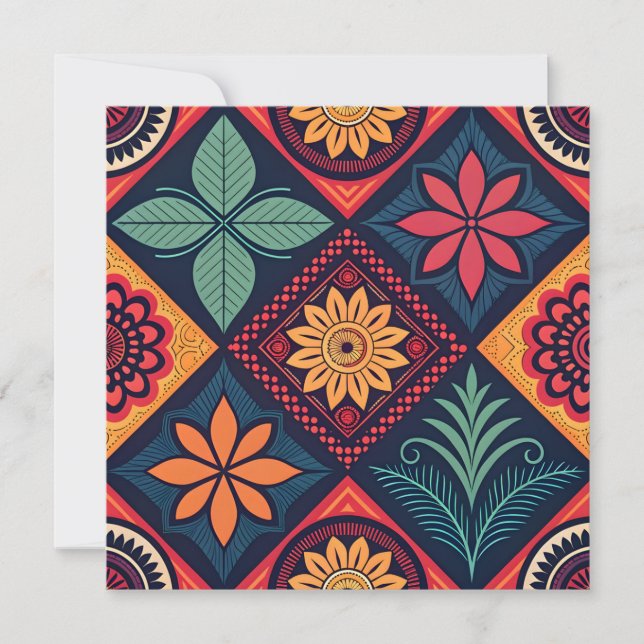 Flowers Magic Pattern Invitation (Front)