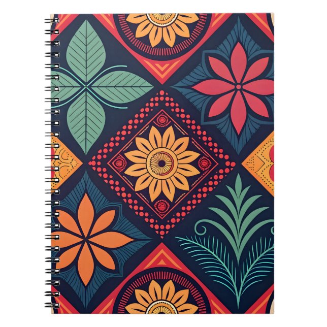 Flowers Magic Pattern Notebook (Front)