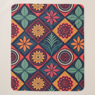 Flowers Magic Pattern Sherpa Blanket