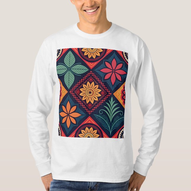 Flowers Magic Pattern T-Shirt (Front)