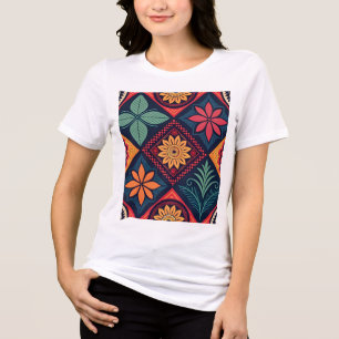 Flowers Magic Pattern Tri-Blend Shirt