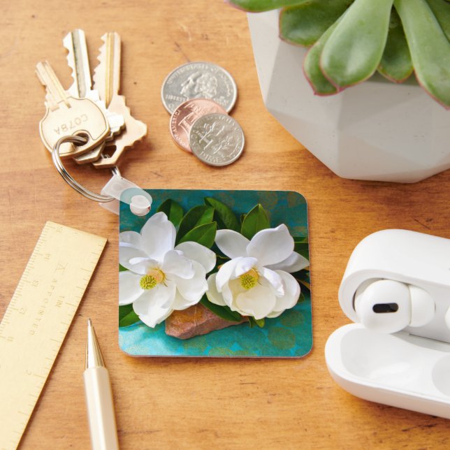Flowers | Magnolia Flower Key Ring (Desk)