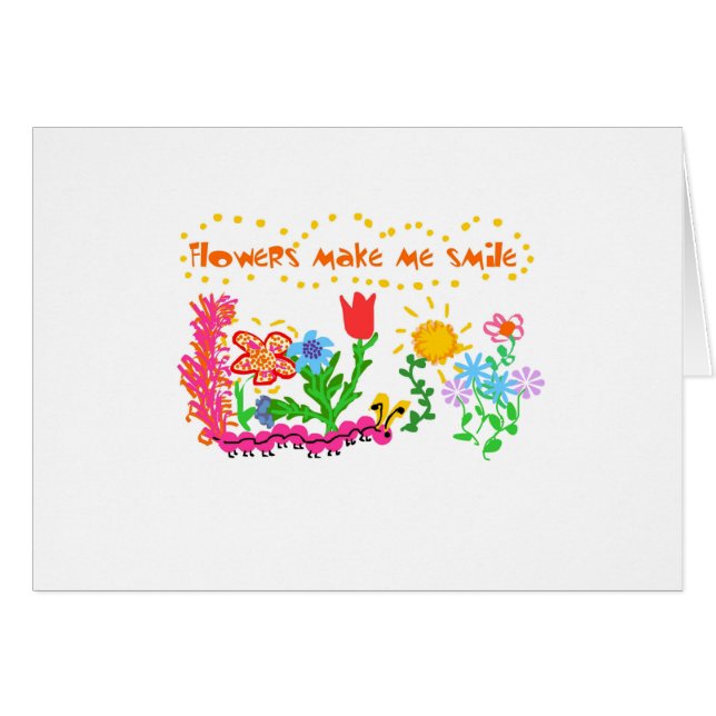 Flowers Make Me Smile T-shirts and Gifts (Front Horizontal)