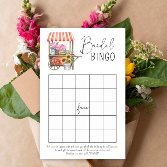 Flowers market Bridal shower bingo game (Creator Uploaded)