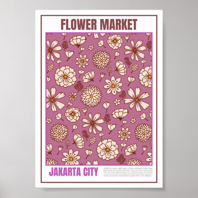 Flowers Market South East Asia Jakarta Poster (Front)