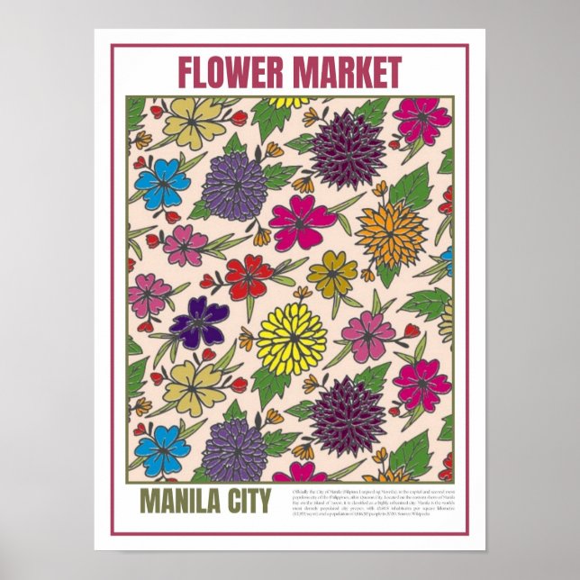 Flowers Market South East Asia Manila Poster (Front)