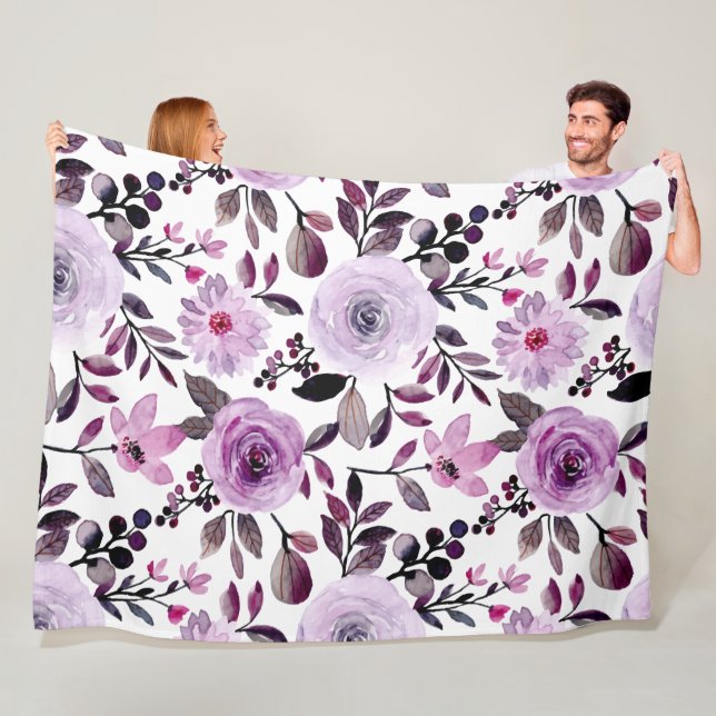 Flowers Modern and Fresh Pattern Fleece Blanket (In Situ)