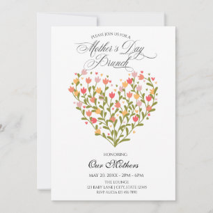 flowers  Mother's Day Brunch Invitation