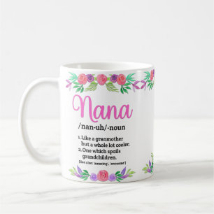 Flowers Mother's Day Definitions Gift For Nana Coffee Mug