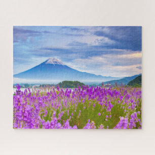 Flowers Mount Fugi Japan Jigsaw Puzzle