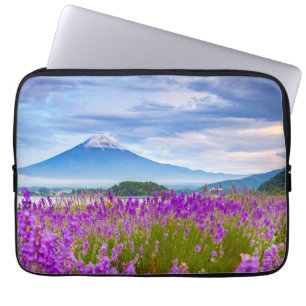 Flowers Mount Fugi Japan Laptop Sleeve