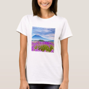 Flowers Mount Fugi Japan T-Shirt