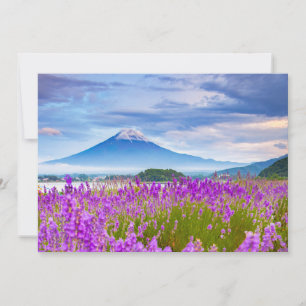 Flowers   Mount Fugi Japan Thank You Card