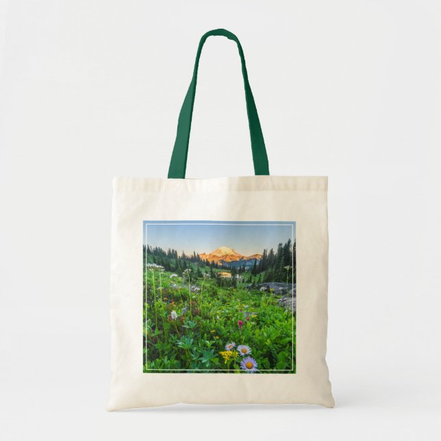 Flowers | Mount Rainier National Park Tote Bag (Front)
