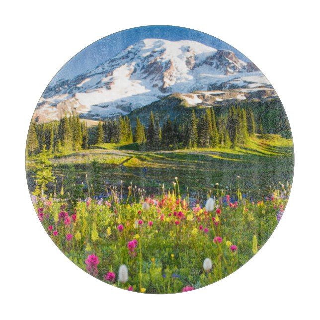 Flowers | Mt. Rainier Wildflowers Cutting Board (Front)