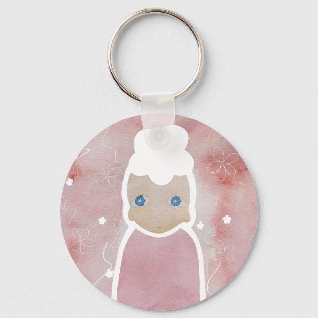 Flowers must be white  key ring (Front)