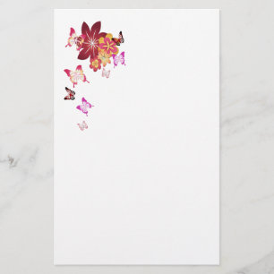 Flowers n Butterflies Stationery