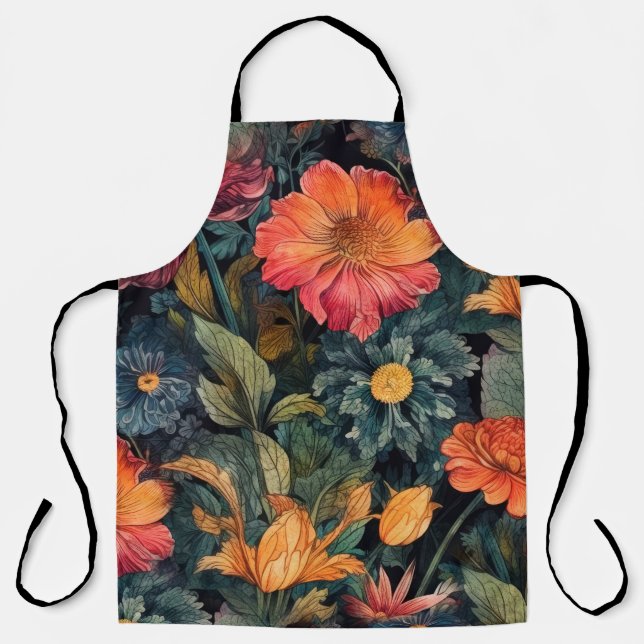 Flowers nature art  apron (Front)